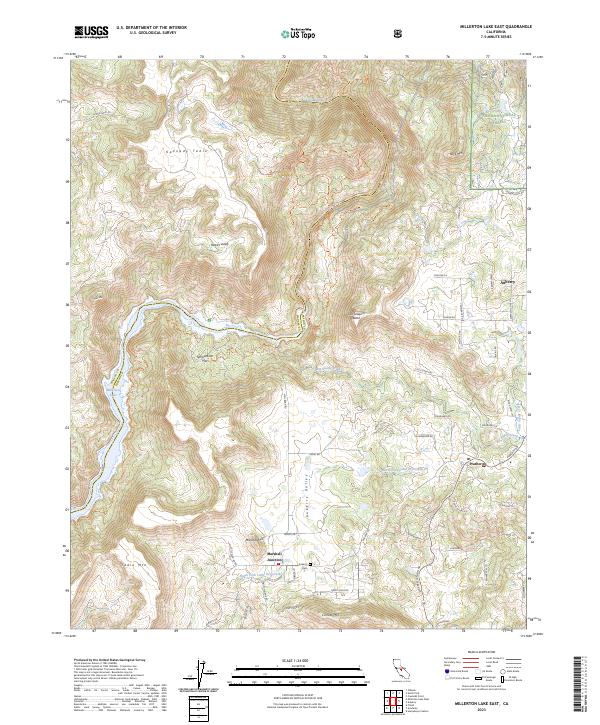 Millerton Lake East, CA — USGS 7.5-minute topo (2023)