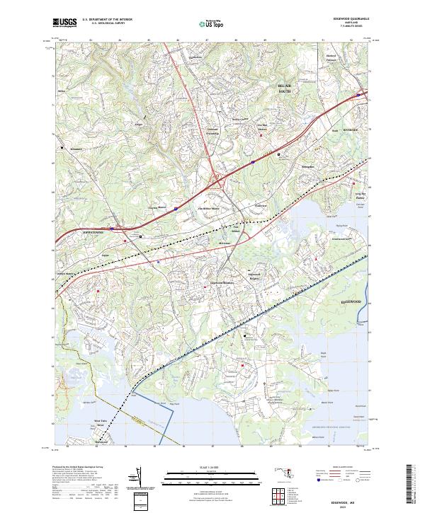 Edgewood, MD — USGS 7.5-minute topo (2023)