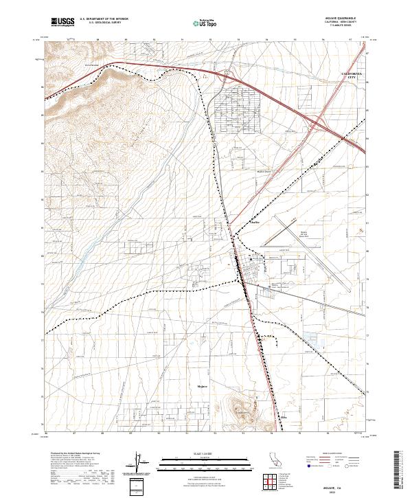 Mojave, CA — USGS 7.5-minute topo (2022)