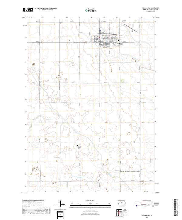 Pocahontas, IA — USGS 7.5-minute topo (2022)