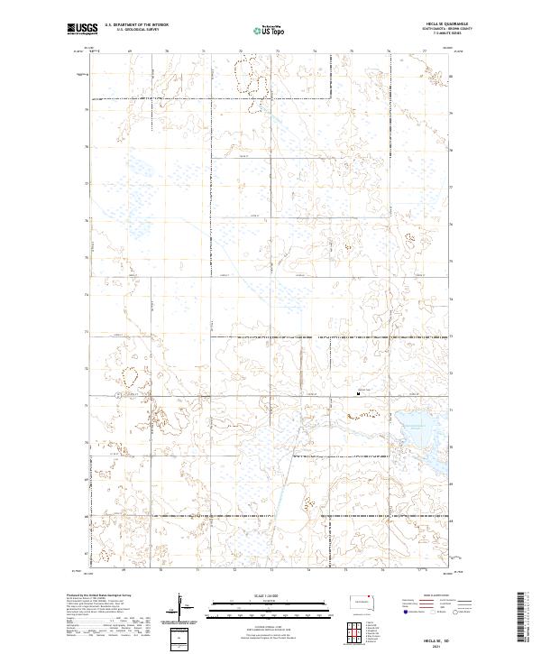 Hecla SE, SD — USGS 7.5-minute topo (2021)