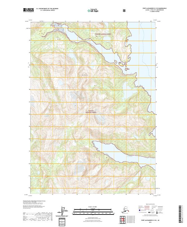 Port Alexander D-3 SE, AK — USGS 7.5-minute topo (2021)