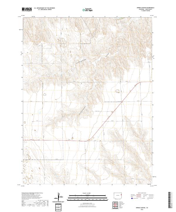 Spring Canyon, CO — USGS 7.5-minute topo (2022)