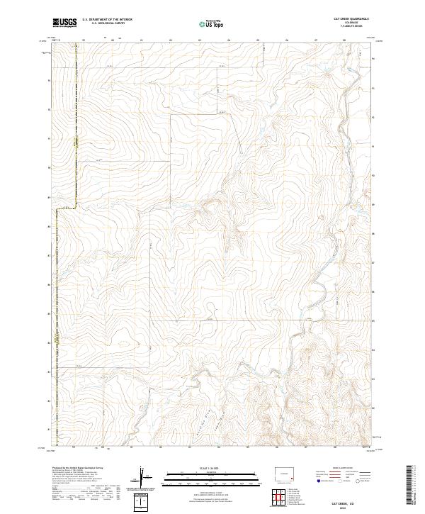 Cat Creek, CO — USGS 7.5-minute topo (2022)