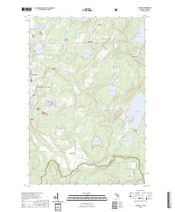 Gaastra, MI-WI — USGS 7.5-minute topo (2023)
