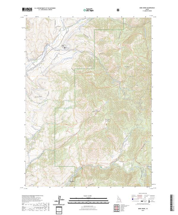 Mink Creek, ID — USGS 7.5-minute topo (2023)