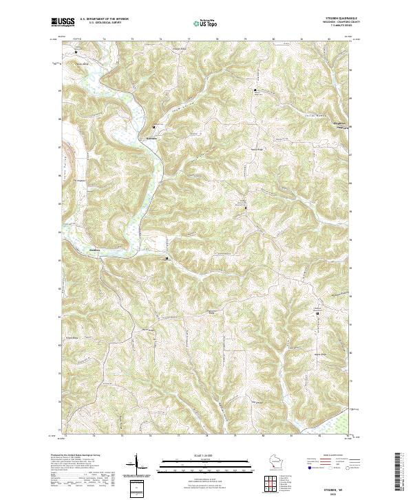 Steuben, WI — USGS 7.5-minute topo (2022)