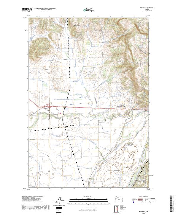 Rickreall, OR — USGS 7.5-minute topo (2023)