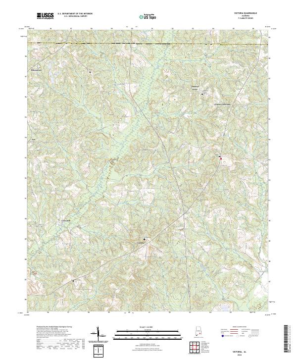 Victoria, AL — USGS 7.5-minute topo (2024)