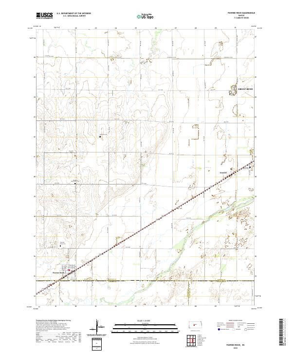 Pawnee Rock, KS — USGS 7.5-minute topo (2022)