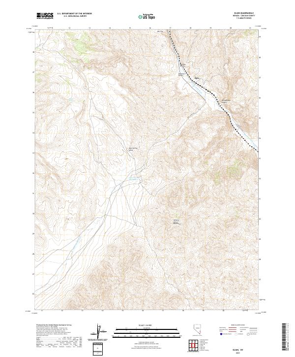 Elgin, NV — USGS 7.5-minute topo (2021)
