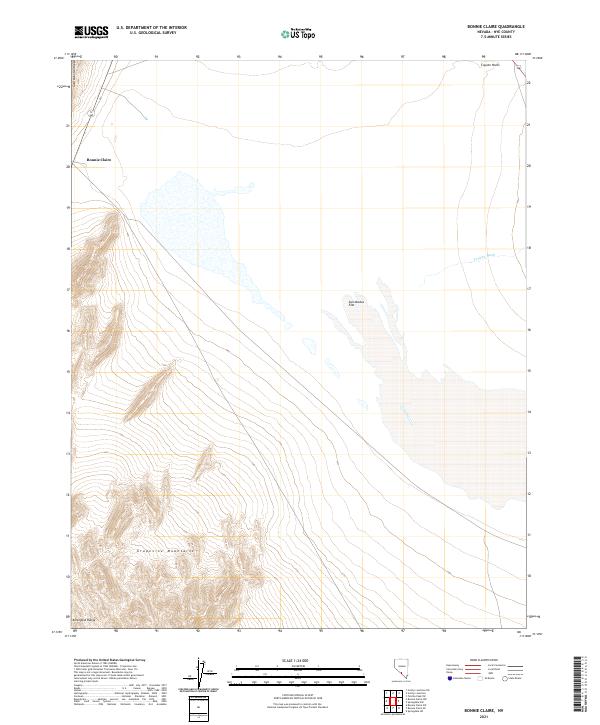 Bonnie Claire, NV — USGS 7.5-minute topo (2021)