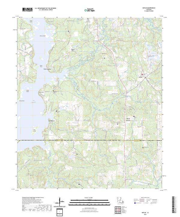 Heflin, LA — USGS 7.5-minute topo (2024)