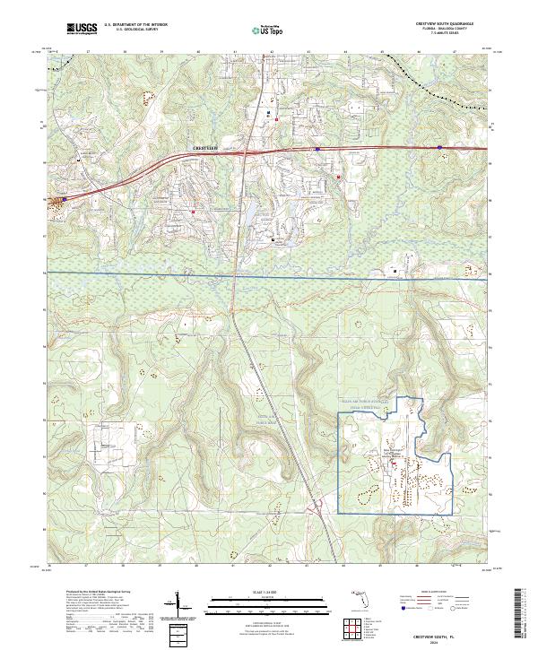 Crestview South, FL — USGS 7.5-minute topo (2024)