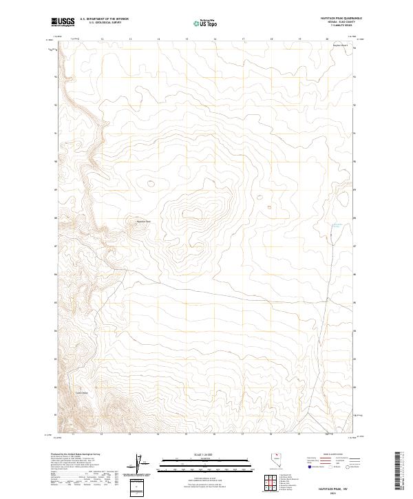 Haystack Peak, NV — USGS 7.5-minute topo (2021)
