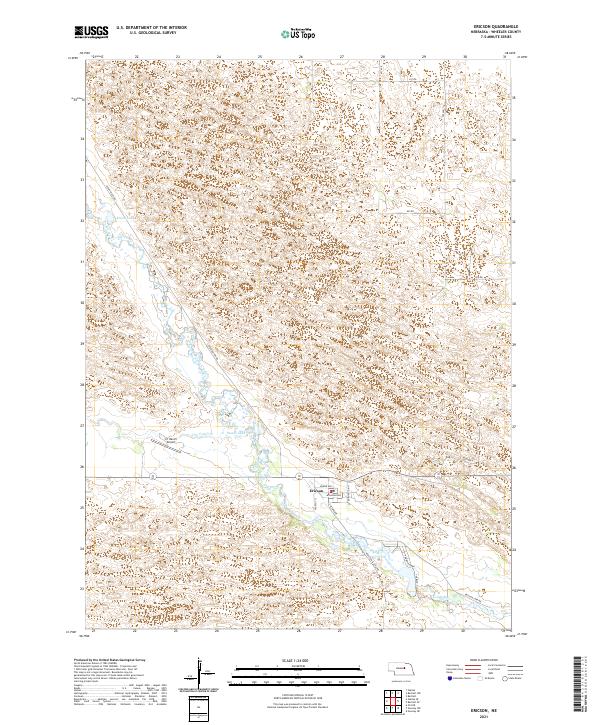 Ericson, NE — USGS 7.5-minute topo (2021)