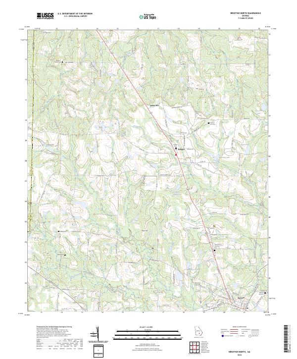 Broxton North, GA — USGS 7.5-minute topo (2024)