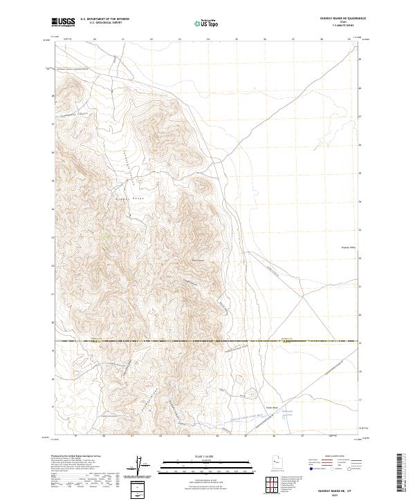 Dugway Range NE, UT — USGS 7.5-minute topo (2023)