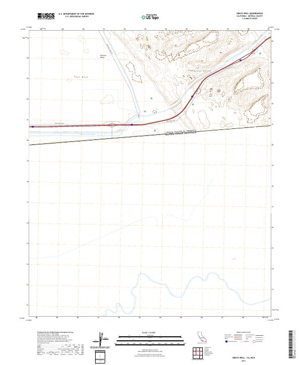 Grays Well, CA,BCN, US — USGS 7.5-minute topo (2021)