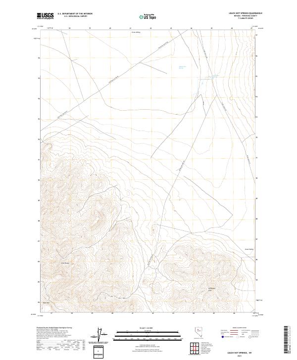 Leach Hot Springs, NV — USGS 7.5-minute topo (2021)