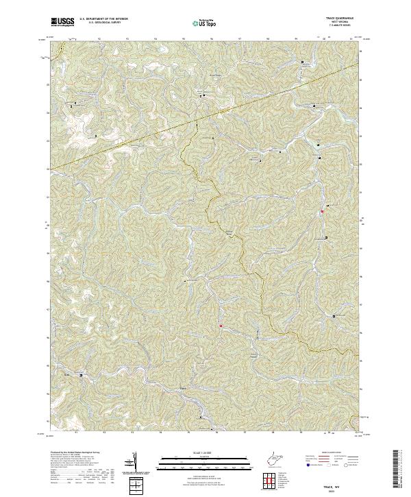Trace, WV — USGS 7.5-minute topo (2023)