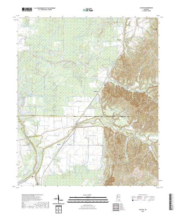 Avalon, MS — USGS 7.5-minute topo (2024)