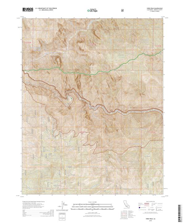 Wren Peak, CA — USGS 7.5-minute topo (2026)