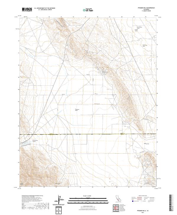 Pyramid Hills, CA — USGS 7.5-minute topo (2021)