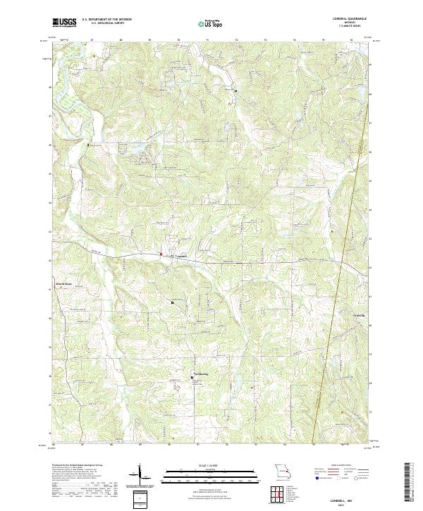 Lonedell, MO — USGS 7.5-minute topo (2021)
