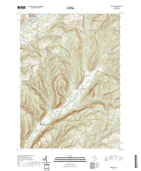 Bradford, NY — USGS 7.5-minute topo (2023)
