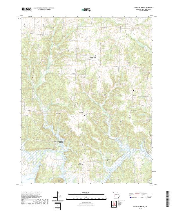 Monegaw Springs, MO — USGS 7.5-minute topo (2021)