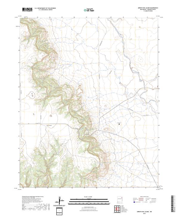 Arroyo Del Alamo, NM — USGS 7.5-minute topo (2023)
