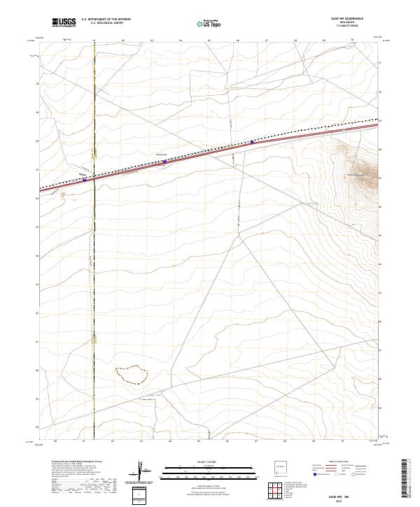 Gage NW, NM — USGS 7.5-minute topo (2023)