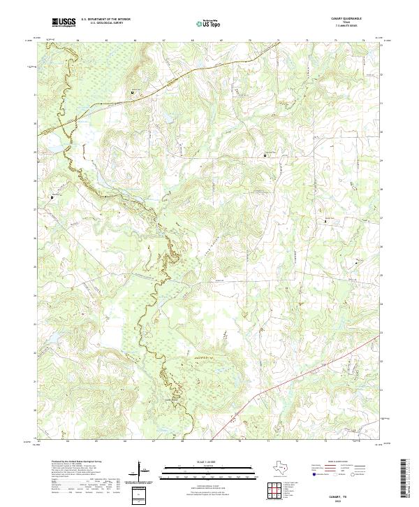 Canary, TX — USGS 7.5-minute topo (2022)