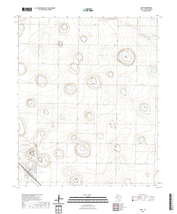Hart, TX — USGS 7.5-minute topo (2022)