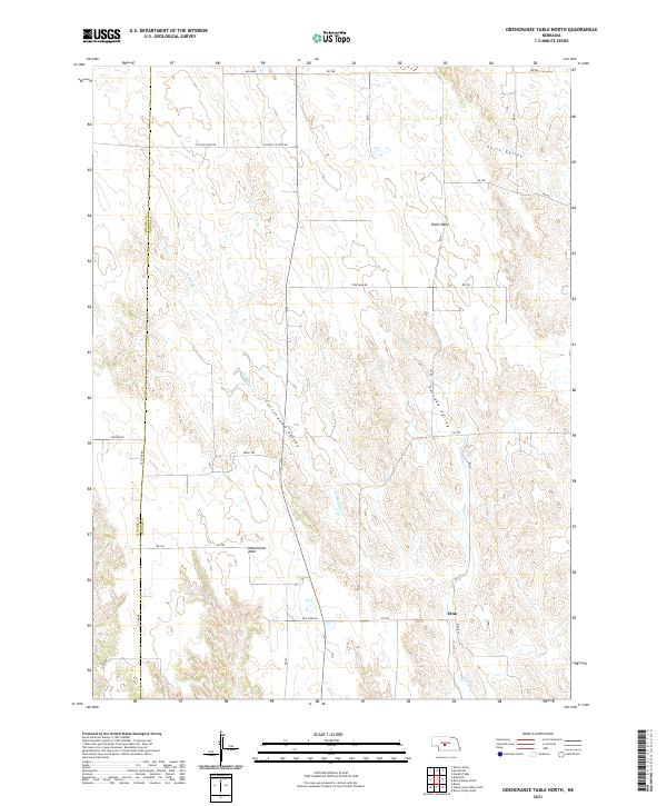 Odencranze Table North, NE — USGS 7.5-minute topo (2021)