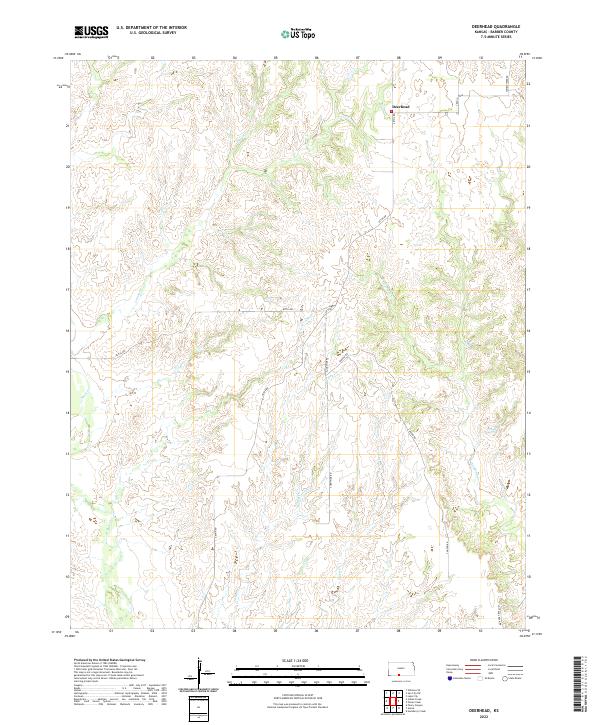 Deerhead, KS — USGS 7.5-minute topo (2022)