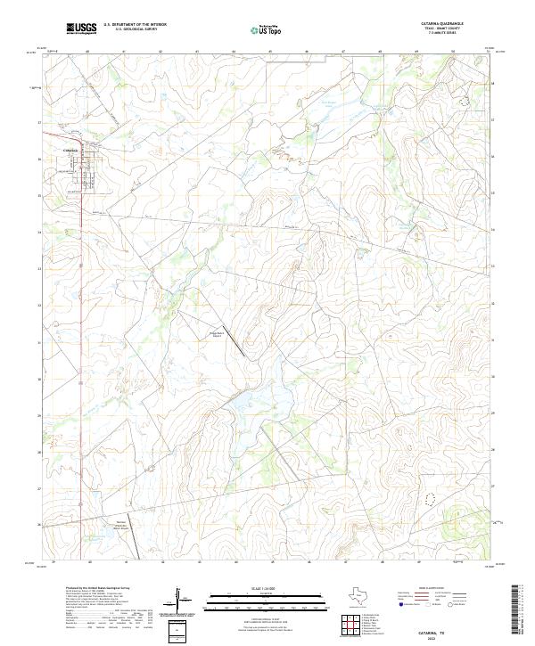 Catarina, TX — USGS 7.5-minute topo (2022)