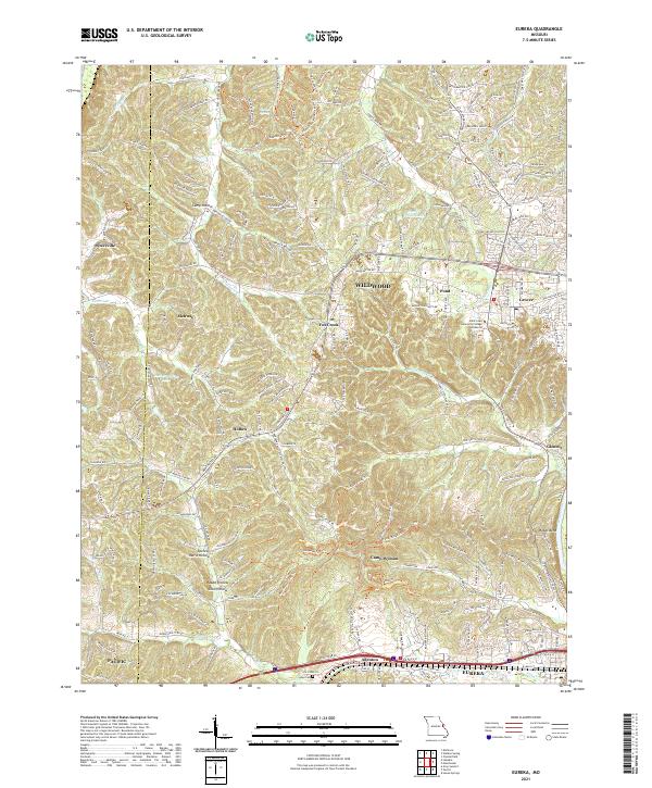 Eureka, MO — USGS 7.5-minute topo (2021)