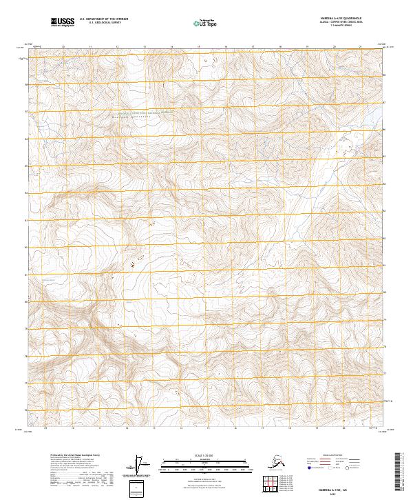 Nabesna A-4 SE, AK — USGS 7.5-minute topo (2023)
