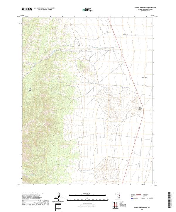 North Spring Point, NV — USGS 7.5-minute topo (2021)