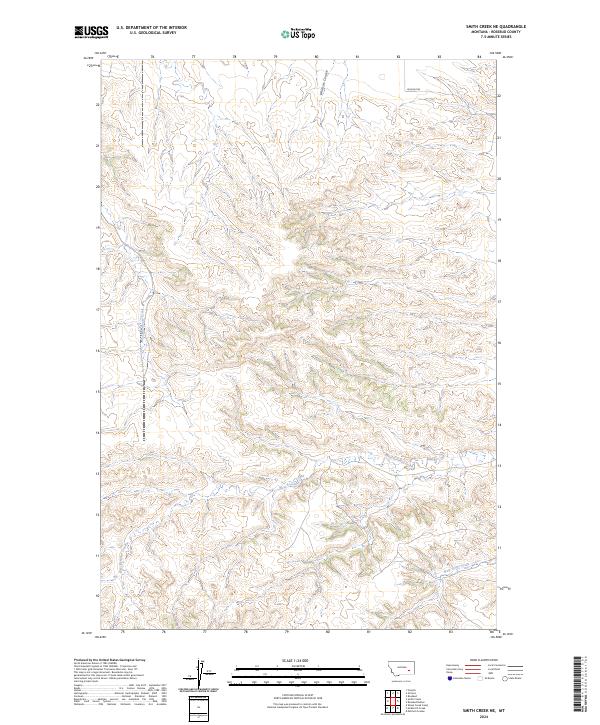Smith Creek NE, MT — USGS 7.5-minute topo (2024)