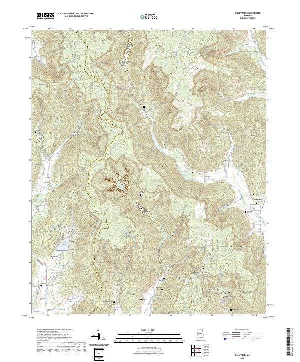 Hollytree, AL — USGS 7.5-minute topo (2024)