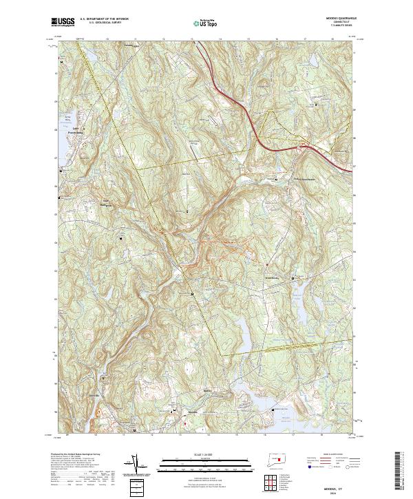 Moodus, CT — USGS 7.5-minute topo (2024)