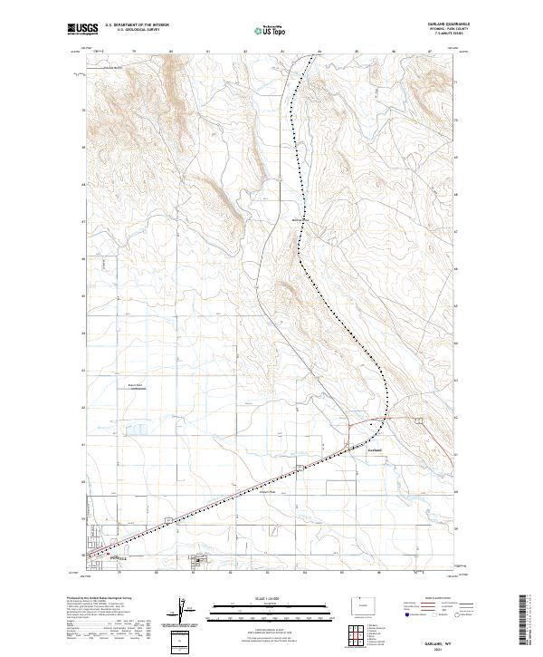 Garland, WY — USGS 7.5-minute topo (2021)