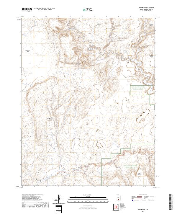 Red Breaks, UT — USGS 7.5-minute topo (2023)