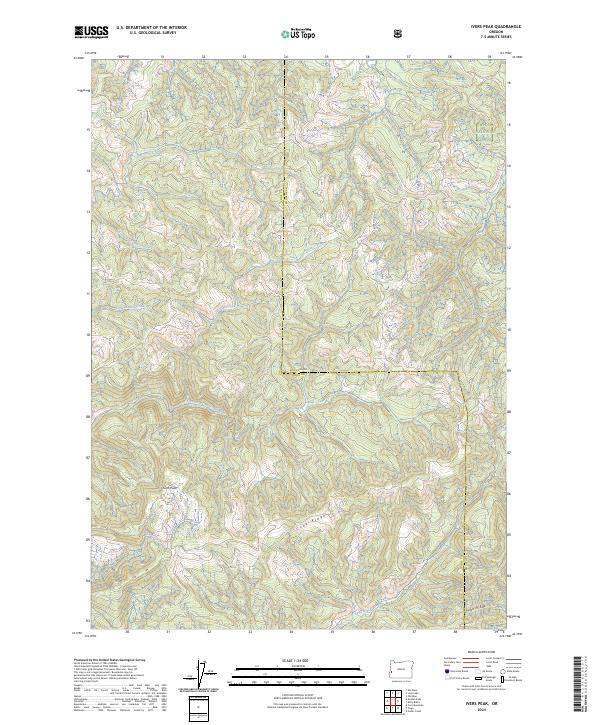 Ivers Peak, OR — USGS 7.5-minute topo (2024)