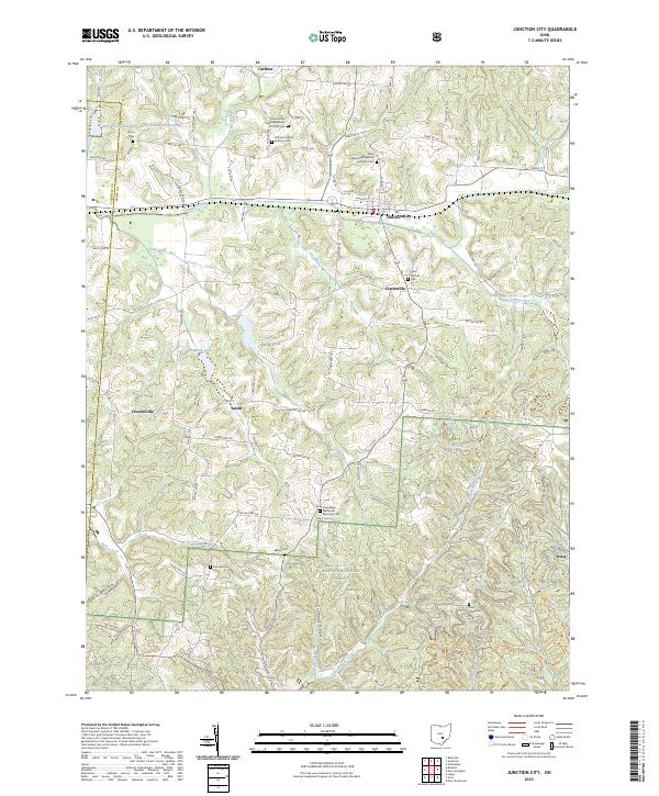 Junction City, OH — USGS 7.5-minute topo (2023)