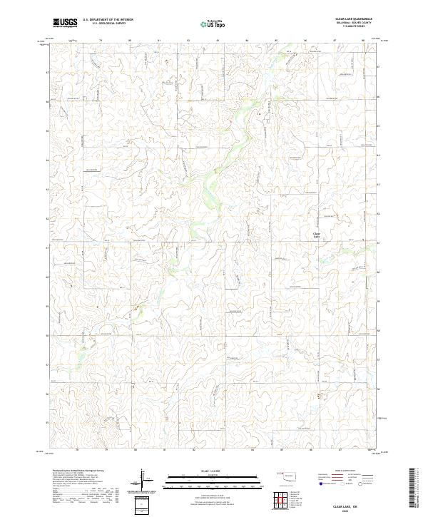 Clear Lake, OK — USGS 7.5-minute topo (2022)