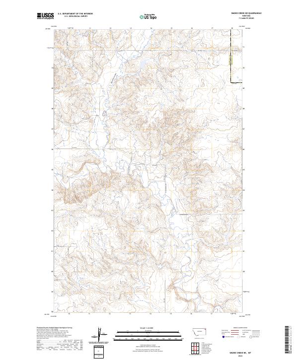 Smoke Creek NE, MT — USGS 7.5-minute topo (2024)